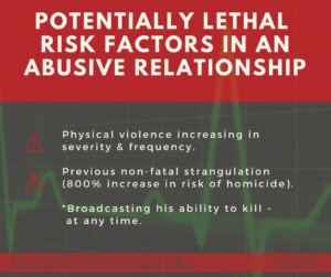 Domestic violence non-fatal strangulation risk