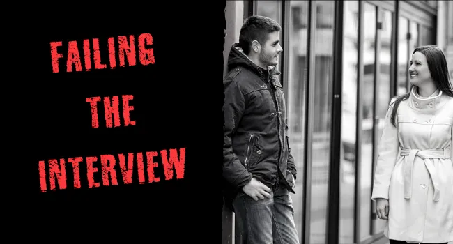 Predator interviewing a woman on the street alone